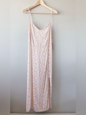 Harlow floral midi dress XL pink lightweight summer dress